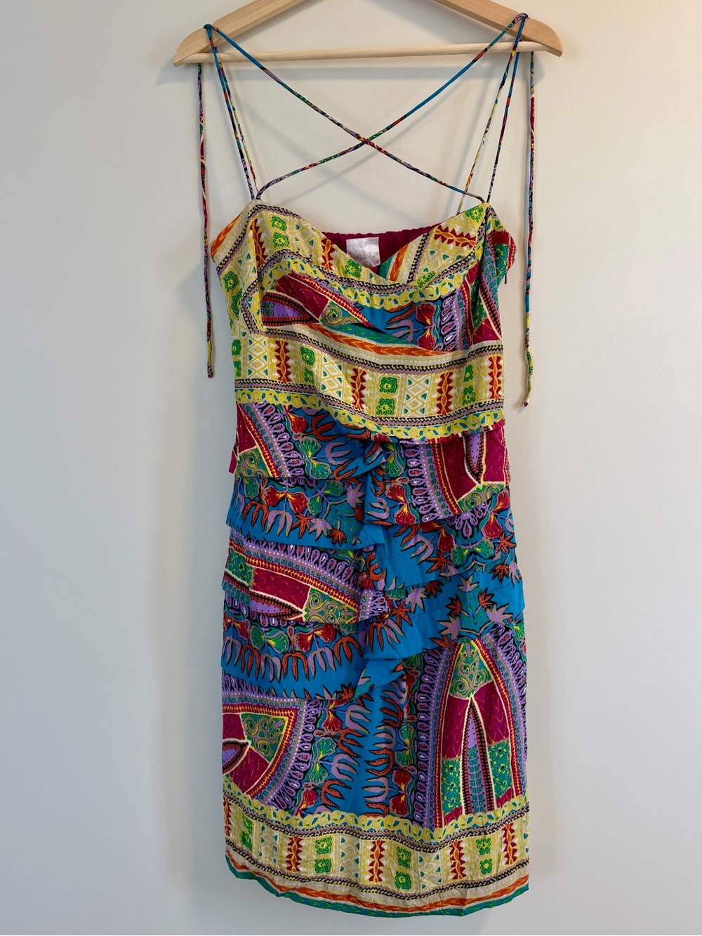 Silk Nicole Miller Studio Print Mini Dress